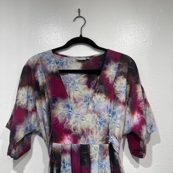 The Odells Tie Dye Monroe Tie Faux Wrap Dress Size Medium Anthropologie READ - Picture 2 of 10
